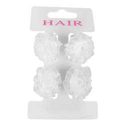 Claw clip rose white