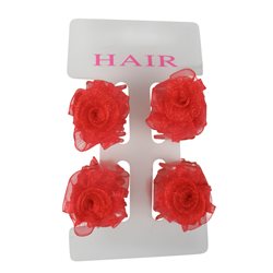 Claw clip rose red