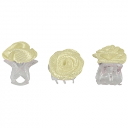 Claw clip rose ivory