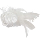 Duck clip/brooch rose feathers white