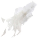 Sidecomb rose feathers white