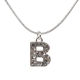 Letter necklace "B" stones