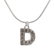 Letter necklace "D" stones
