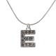 Letter necklace "E" stones