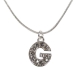 Letter necklace "G" stones