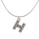 Letter necklace "H" stones