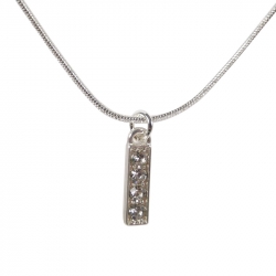 Letter necklace "I" stones