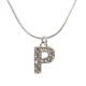 Letter necklace "P" stones