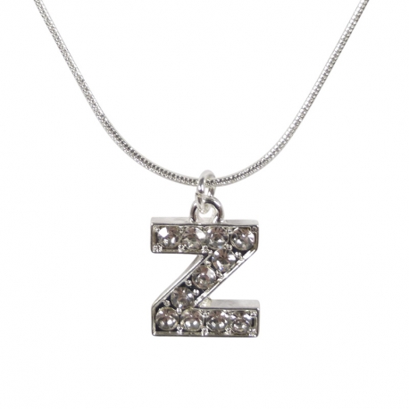 Letter necklace "Z" stones