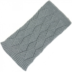 Leg Warmers Diamond Pattern Lurex Grey