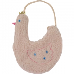 Children bag plush chicken pink