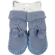 Baby Shoes Pompoms Blue