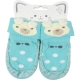 Baby Shoes Bear Dots Blue