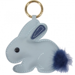 Keyholder Rabbit Pompom Blue