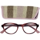 Leesbril Zwart/Roze Gestreept