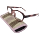Reading glasses black/pink striped