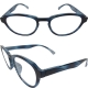 Leesbril Zwart/Blauw Gestreept