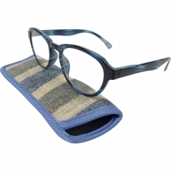 Reading glasses black/blue striped