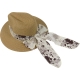 Hat floral belt 57cm beige/navy