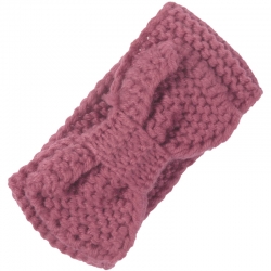 Children's Headband Knitted Bow Old Pink