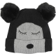 Children's Hat Two-Tone Bear Black