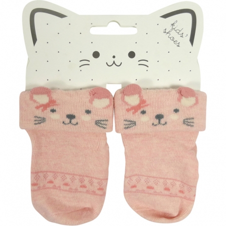 Baby Socks Animal Pink