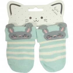 Baby Socks Animal Light Blue