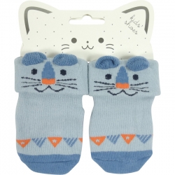 Baby Socks Cat Blue