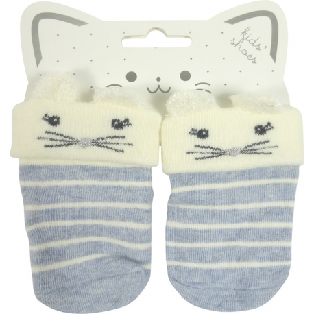Baby Socks Mouse Striped Blue