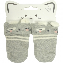 Baby Socks Animal Light Grey