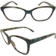 Reading glasses green marble