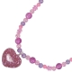 Children necklace/bracelet pink glitter heart