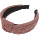 Aliceband 4.0cm knitted knot old pink