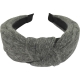 Aliceband 4.0cm knitted knot grey
