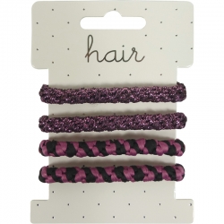 Elastic braided bead cherry purple