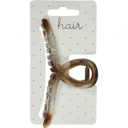 Claw clip 10.0cm curl brown