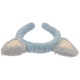 Aliceband 2.0cm furry glitter ears grey/blue