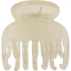Claw clip 3.8cm round teeth shiny ivory