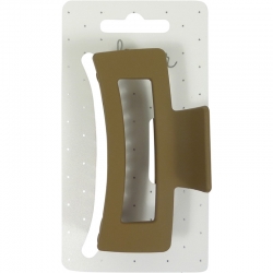 Claw clip 9.0cm open rectangle brown