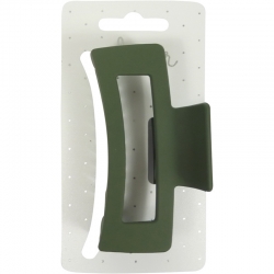 Claw clip 9.0cm open rectangle dark green