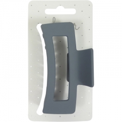 Claw clip 9.0cm open rectangle grey blue