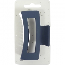 Claw clip 9.0cm open rectangle navy