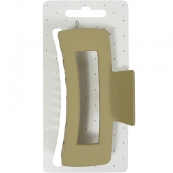 Claw clip 11.0cm open rectangle beige