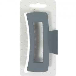 Claw clip 11.0cm open rectangle grey blue