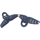 Claw clip 13.0cm loop navy