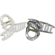 Claw clip 8.0cm loop transparant/grey