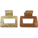 Claw clip 6.0cm square light brown/brown