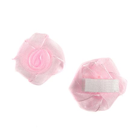 Velcro roosje wit roze